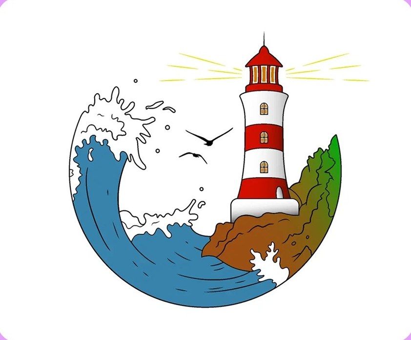 Illustrative lighthouse logo