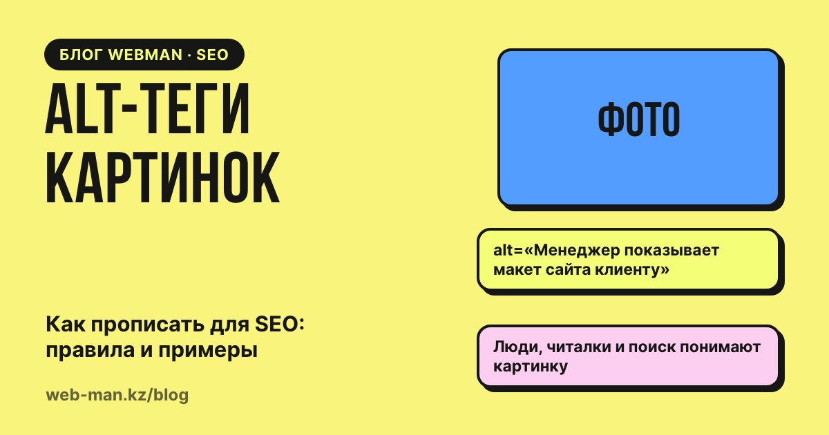 Alt теги картинок: фото в рамке и подпись alt, которую считывают поиск и программы чтения