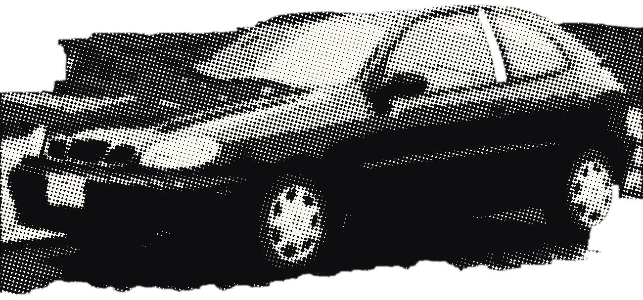 Учебный автомобиль (растровая обработка открытого фото)