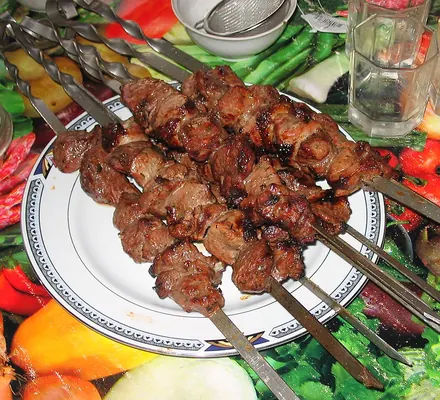 Шашлык с овощами