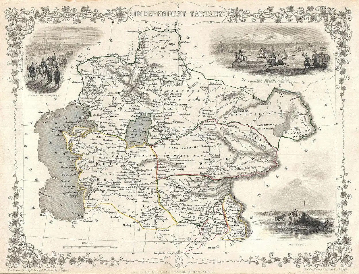 Карта «Независимая Татария», 1851