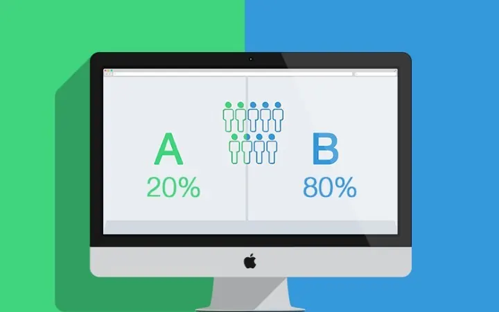 A/B testing of a website