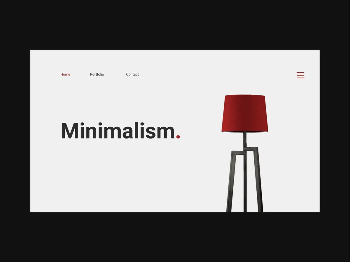 Minimalist design with an emphasis on content